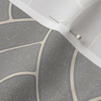 Gray Textured Scallop Pattern Modern Minimalist