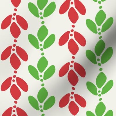 ( M) Holiday Garland Stripe | Red, Green, White | 