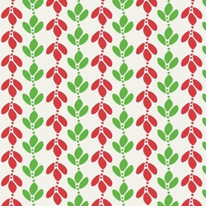 ( M) Holiday Garland Stripe | Red, Green, White | 