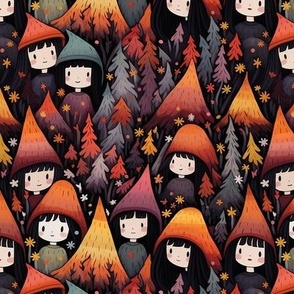 Witches in Fall Foliage I