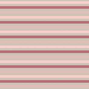 Rose Gold and Greige Striped Horizontal Neutral