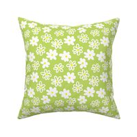 Retro Daisies Green