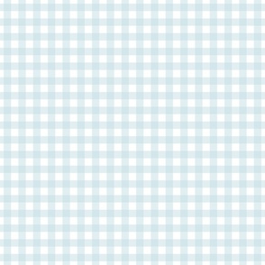 updated! 1/2 in - Gingham check light blue on white