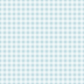 updated! 1/2 in - Gingham check white on light blue