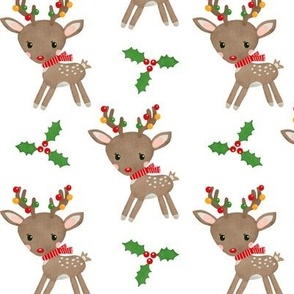 Cute Whimsical Christmas Reindeer Festive