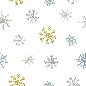 Christmas Snowflakes On White