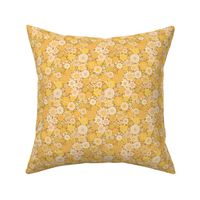 retro vintage floral small scale yellow gold by Pippa Shaw