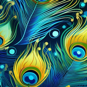 Abstract peacock pattern