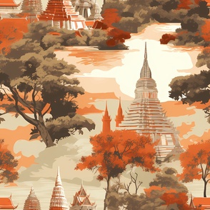 Asian temple landscape