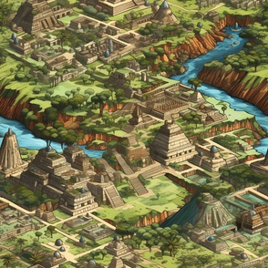 Aztec Mayan landscape