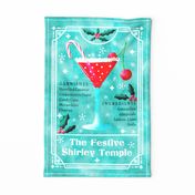 Festive Shirley Temple Mocktail Recipe Tea Towel