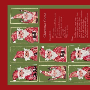Santa's Christmas Cocoa Tea Towel  - 2023