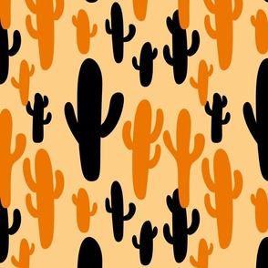 Halloween Cactus // Orange Fabric