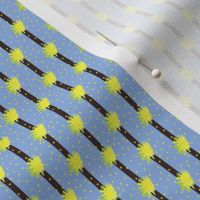 LDND - Speckled Dandelion Stripes - half drop layout - 1/4 inch dandelions