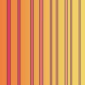 Yellow, red and orange stripes design