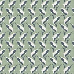 Small scale • Narwhal mythical creature - pale green