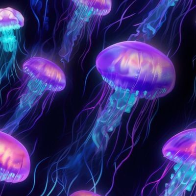 Jellyfish Neon Ocean Dream