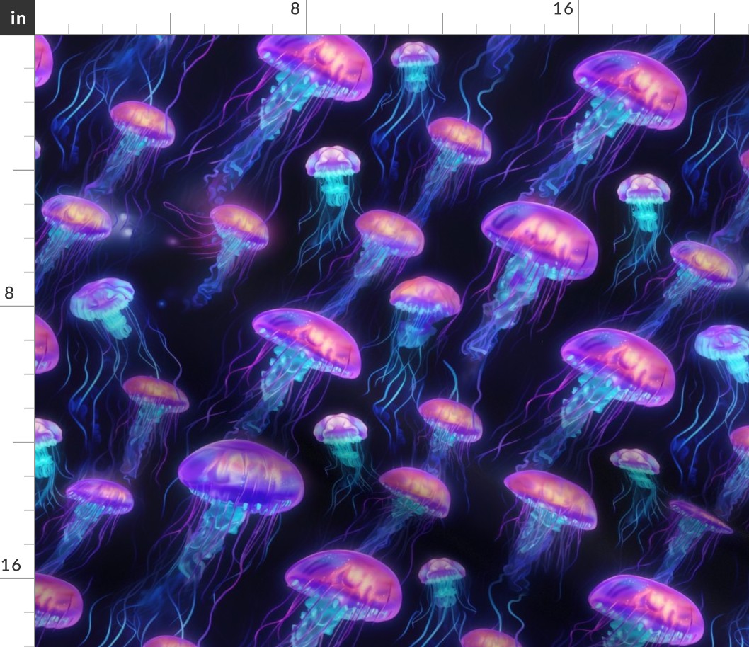 Jellyfish Neon Ocean Dream