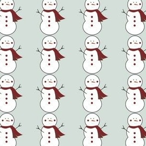 Snowman stripes on blue background