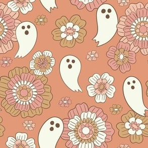 halloween Floral Ghosts