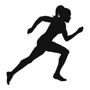 Sports, Running, Girl’s High School Track, Women’s College Track, Track & Field, School Spirit, Black and White