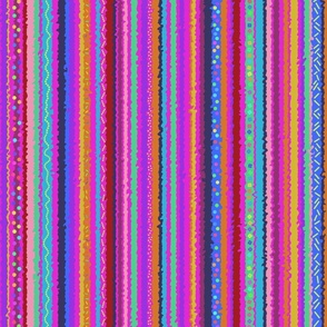 Pink Rainbow confetti stripes