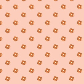 Daisy ditsy print in retro colors