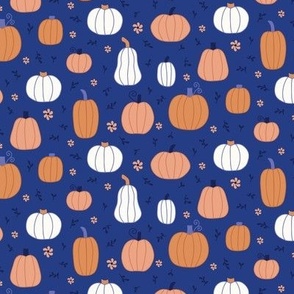 Boho pumpkins on violet - small size