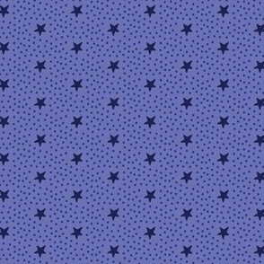 Stars and Dots on purple - small size