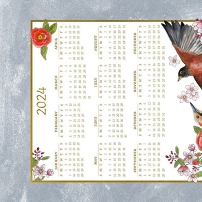 Beautiful Birds 2024 Calendar Wall Hanging
