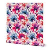 Whimsical Wonders: Abstract Floral in Full Bloom