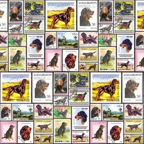 gordon_setter aligned stamps