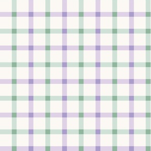 Wisteria blanket check in purple and green