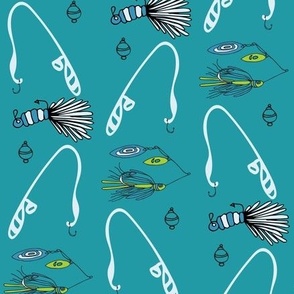 Lake Life Fishing Lures | Teal Blue | Med Scale