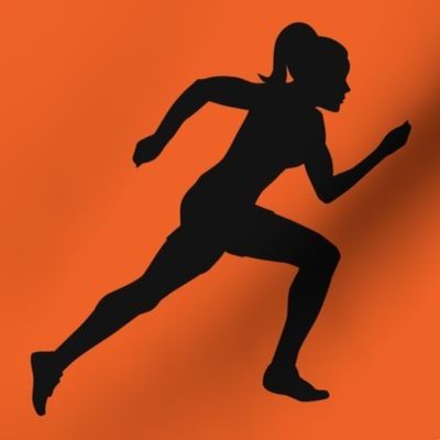 Sports, Running, Girl’s High School Track, Women’s College Track, Track & Field, School Spirit, Black & Orange