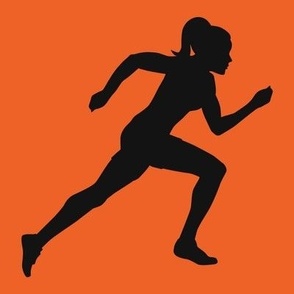 Sports, Running, Girl’s High School Track, Women’s College Track, Track & Field, School Spirit, Black & Orange