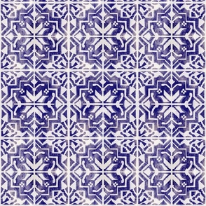 Tiles-Faux Moroccan-wallpaper purple blues-vintage