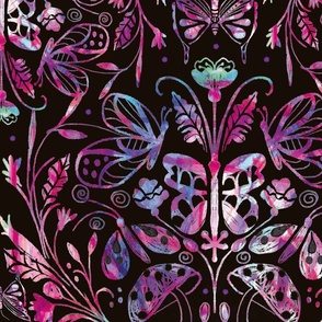 Butterfly Bouquet / Mushrooms /flowers  / Pink /Purple/ / Blue / Black LARGE