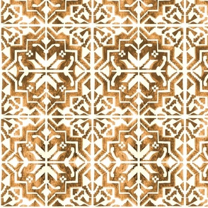 Tiles-Faux Moroccan-wallpaper Gold-browns