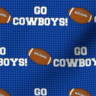 Large Scale Team Spirit Football Go Cowboys! in Dallas Royal Blue