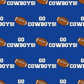 Large Scale Team Spirit Football Go Cowboys! in Dallas Royal Blue