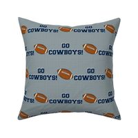 Large Scale Team Spirit Football Go Cowboys! in Dallas Metallic Silver Grey