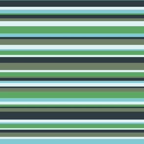 Retro autumn horizontal stripes mix green blue