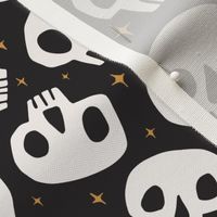 Spooky Cute Skulls | Md Black + White
