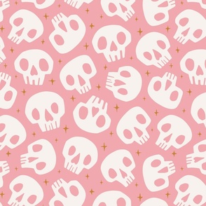 Spooky Cute Skulls | Lg Bubblegum Pink