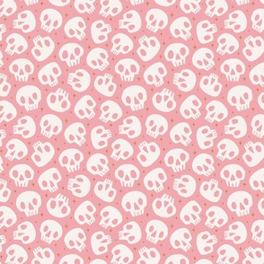 Spooky Cute Skulls | Md Bubblegum Pink