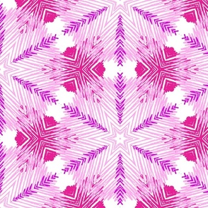 Pink and purple geometric line art /  large
