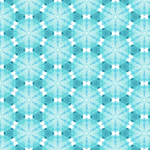 Blue hues geometric line art / small