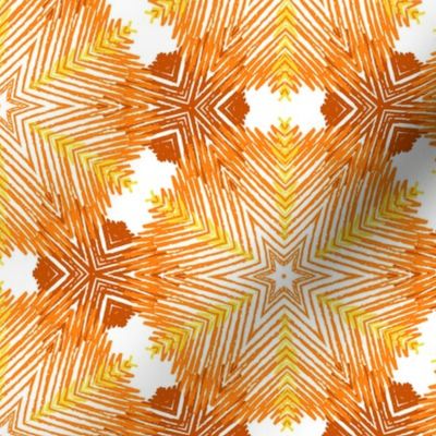Orange hues geometric line art / medium