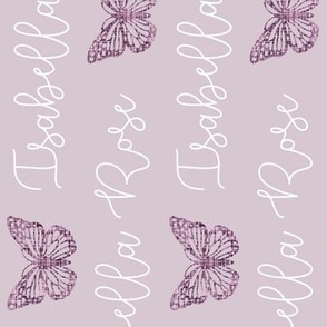 Rotated Isabella Rose: Better Together Font + Lilac Butterflies